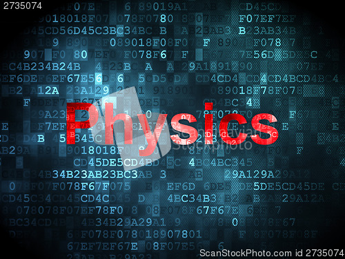 Image of Education concept: Physics on digital background