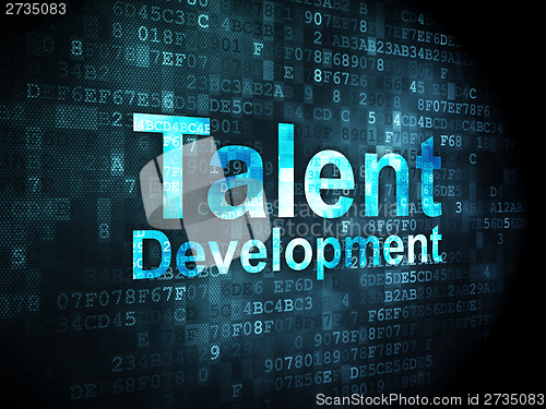 Image of Education concept: Talent Development on digital background