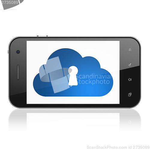 Image of Cloud With Keyhole on smartphone