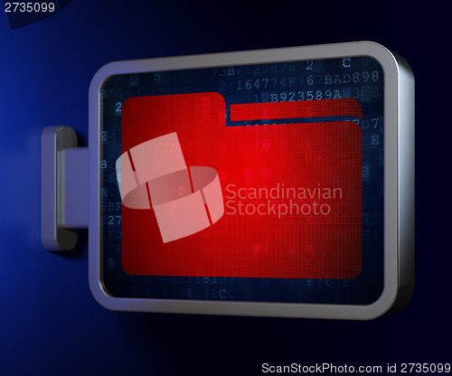 Image of Finance concept: Folder on billboard background
