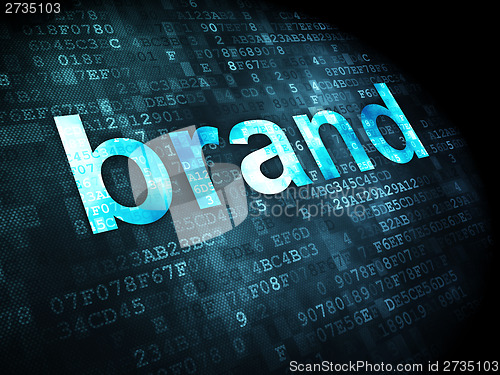 Image of Marketing concept: Brand on digital background