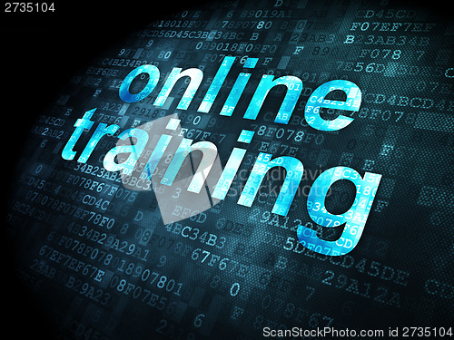 Image of Education concept: Online Training on digital background