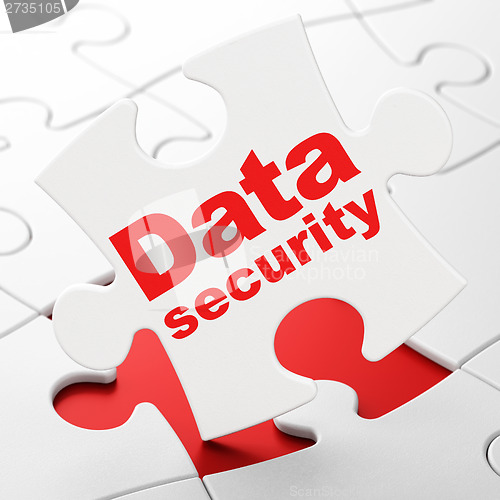 Image of Safety concept: Data Security on puzzle background