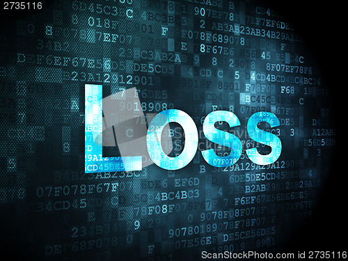 Image of Finance concept: Loss on digital background