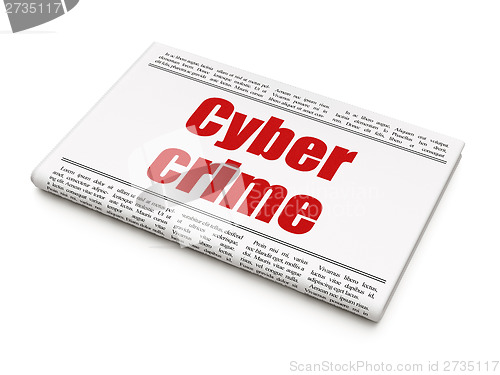 Image of Security concept: newspaper headline Cyber Crime