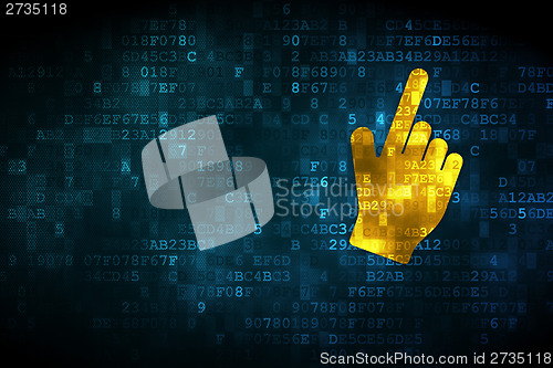 Image of Social media concept: Mouse Cursor on digital background