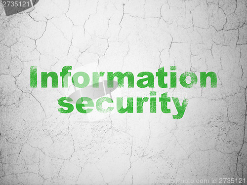 Image of Information Security on wall background