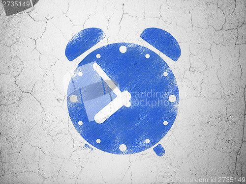 Image of Time concept: Alarm Clock on wall background