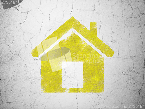 Image of Safety concept: Home on wall background