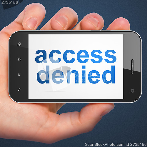 Image of Safety concept: Access Denied on smartphone