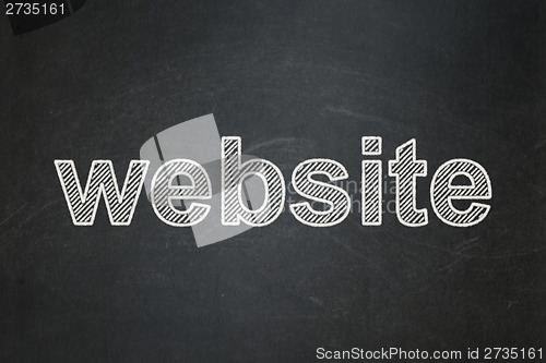 Image of Web design concept: Website on chalkboard background