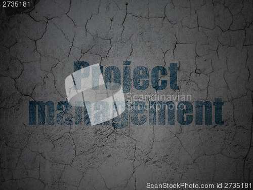 Image of Business concept: Project Management on grunge wall background