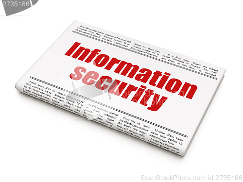 Image of Security concept: newspaper headline Information Security