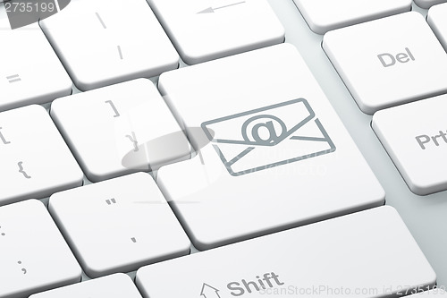 Image of Business concept: Email on computer keyboard background