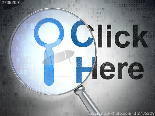 Image of Web development concept: Search and Click Here
