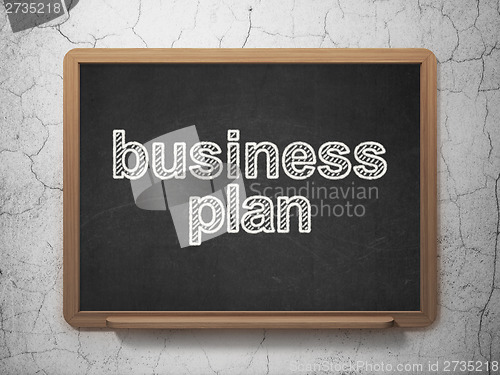 Image of Business concept: Business Plan on chalkboard background