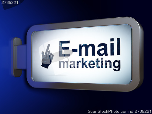 Image of Advertising concept: E-mail Marketing and Mouse Cursor