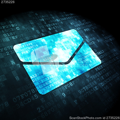 Image of Business concept: Email on digital background