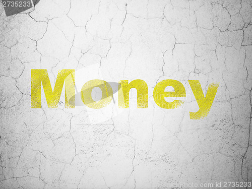 Image of Business concept: Money on wall background