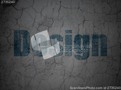 Image of Marketing concept: Design on grunge wall background