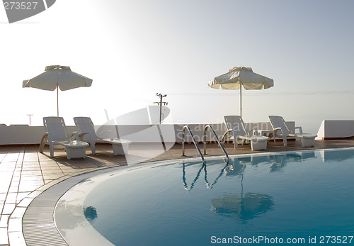 Image of swimming pool greek island hotel