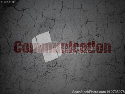 Image of Marketing concept: Communication on grunge wall background