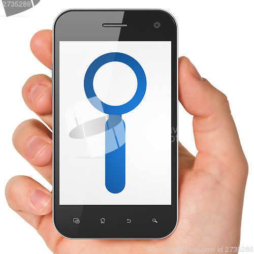 Image of Web design concept: Search on smartphone