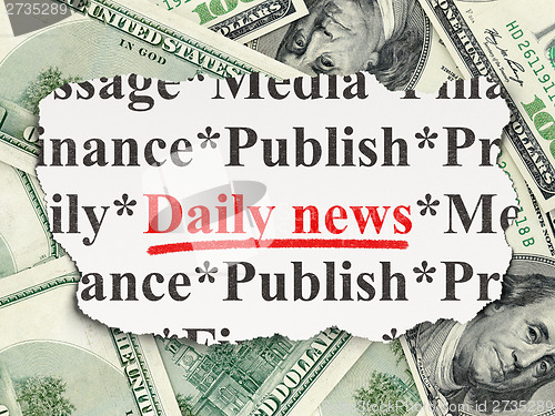 Image of News concept: Daily News on Money background