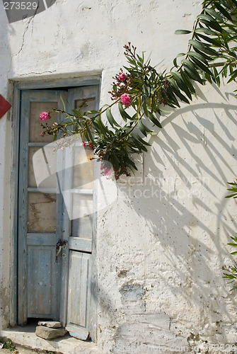 Image of greek island street scene