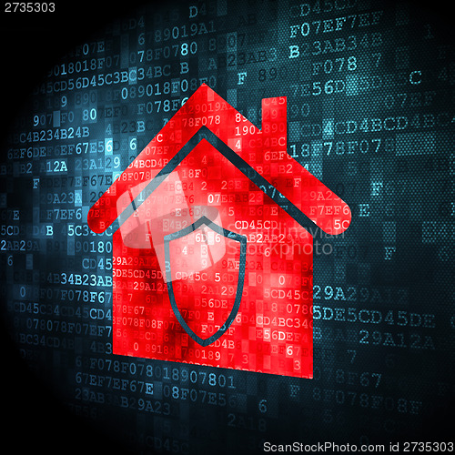 Image of Business concept: Home on digital background