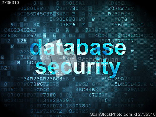 Image of Protection concept: Database Security on digital background