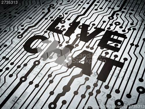 Image of Web design concept: circuit board with Live Chat