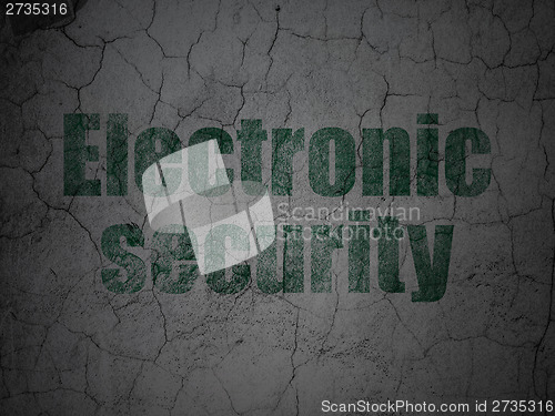 Image of Privacy concept: Electronic Security on grunge wall background