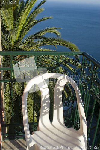 Image of hotel deck patio over sea