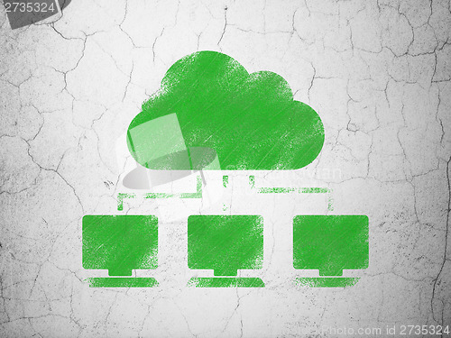 Image of Cloud Network on wall background
