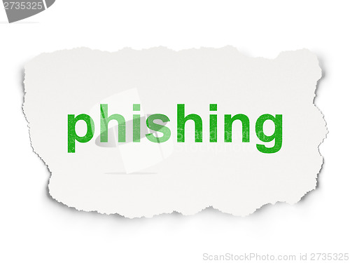 Image of Security concept: Phishing on Paper background