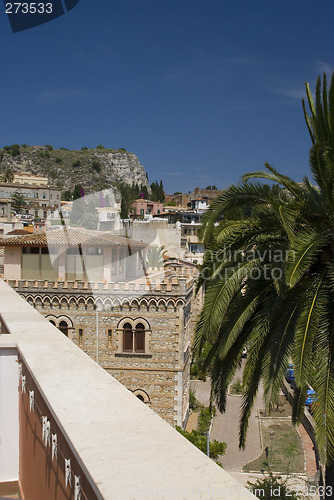 Image of taormina sicily italy architecture and view