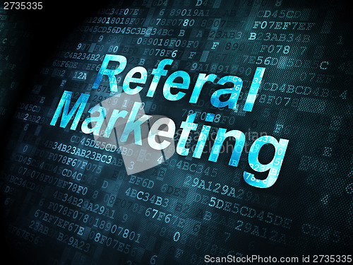 Image of Business concept: Referal Marketing on digital background