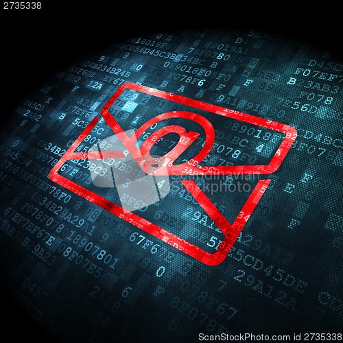 Image of Business concept: Email on digital background