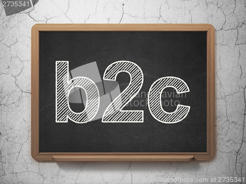 Image of Business concept: B2c on chalkboard background