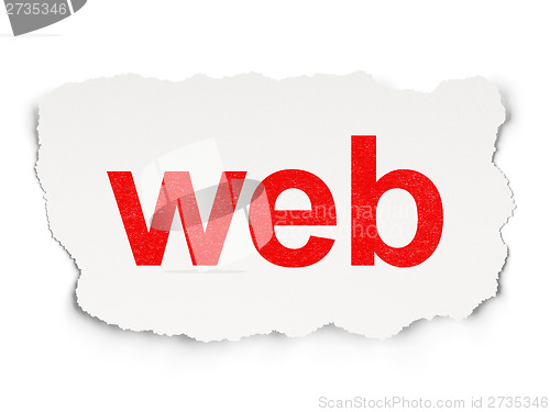 Image of Web development concept: Web on Paper background