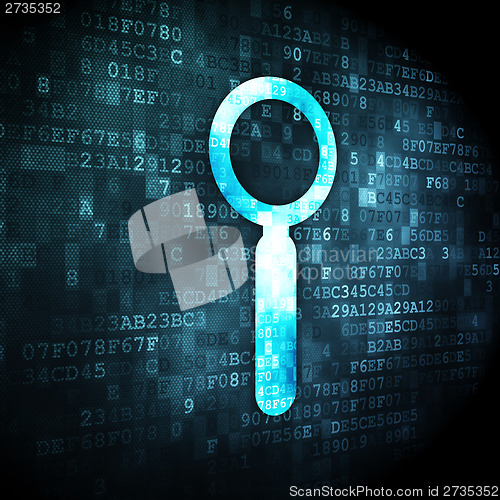 Image of Data concept: Search on digital background