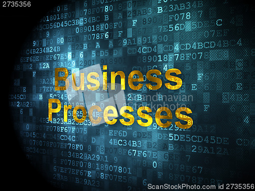 Image of Business concept: Business Processes on digital background