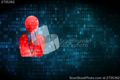 Image of News concept: Business Man on digital background