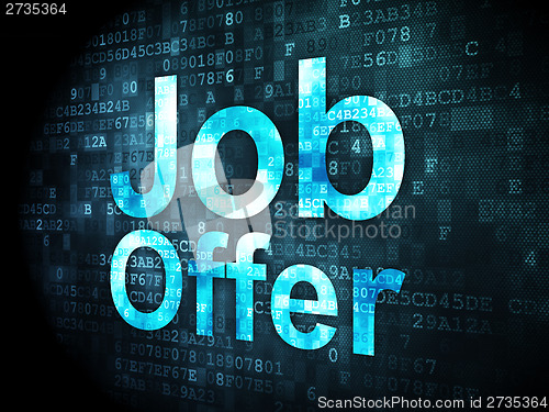 Image of Finance concept: Job Offer on digital background