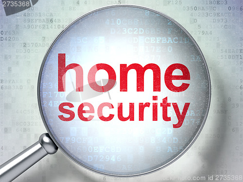 Image of Privacy concept: Home Security with optical glass
