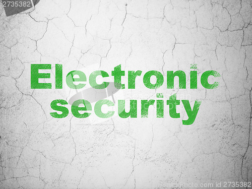 Image of Safety concept: Electronic Security on wall background