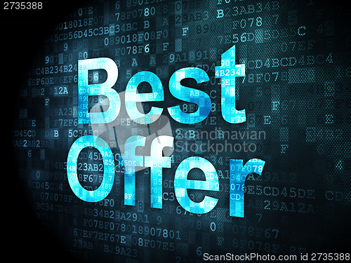 Image of Business concept: Best Offer on digital background