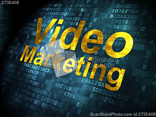 Image of Finance concept: Video Marketing on digital background