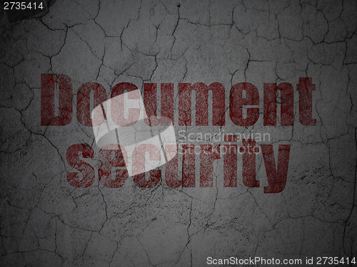Image of Protection concept: Document Security on grunge wall background